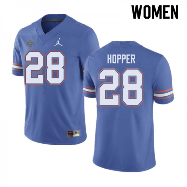 Jordan Brand Women #28 Ty'Ron Hopper Florida Gators College Football Jerseys Blue